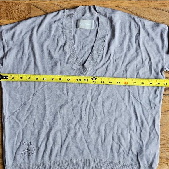 Zadig & Voltaire Happy Army Studded Elbow V Neck Sweater - Picture 9 of 11